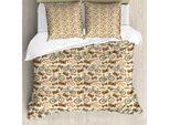 Abakuhaus Copripiumino Bicicletta, Tema Hipster Gentleman, Antiacaro, Adatto A Chi Soffre Di Allergie, Con Federe, 155 Cm X 220 Cm - 80 X 80 Cm, Multicolore