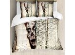 Abakuhaus Copripiumino Zombie, Old House Vampiro, Antiacaro, Adatto A Chi Soffre Di Allergie, Con Federe, 200 Cm X 200 Cm - 80 X 80 Cm, Verde Giada-Crema