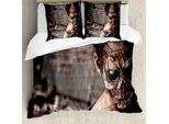 Abakuhaus Set Copripiumino Per Letti Matrimoniali, Look Inquietante Tote Killer, Antiacaro, Adatto A Chi Soffre Di Allergie, Con Federe, Multicolore