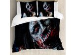 Abakuhaus Copripiumino Zombie, Tema Donna Insanguinata, Antiacaro, Adatto A Chi Soffre Di Allergie, Con Federe, 200 Cm X 200 Cm - 80 X 80 Cm, Multicolore