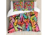 Abakuhaus Copripiumino Colorato, Frecce Grunge Astratte, Antiacaro, Adatto A Chi Soffre Di Allergie, Con Federe, 200 Cm X 200 Cm - 80 X 80 Cm, Multicolore