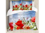 Abakuhaus Copripiumino Land, Spring Meadow, Antiacaro, Adatto A Chi Soffre Di Allergie, Con Federe, 200 Cm X 200 Cm - 80 X 80 Cm, Multicolore