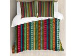 Abakuhaus Copripiumino Hippie, Bordi Locali, Antiacaro, Adatto A Chi Soffre Di Allergie, Con Federe, 200 Cm X 200 Cm - 80 X 80 Cm, Multicolore