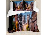 Abakuhaus Copripiumino Gotico, Motivo York Minster, Antiacaro, Adatto A Chi Soffre Di Allergie, Con Federe, 155 Cm X 220 Cm - 80 X 80 Cm, Multicolore