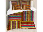 Abakuhaus Africa Set Copripiumino Per Letti Matrimoniali, Bordi Decorativi Antichi, Antiacaro, Adatto A Chi Soffre Di Allergie, Con Federe, Multicolore