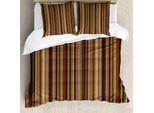 Abakuhaus Copripiumino Astratto, Linee Colorate Verticali, Antiacaro, Adatto A Chi Soffre Di Allergie, Con Federe, 155 Cm X 220 Cm - 80 X 80 Cm, Gusto Caramello Chiaro