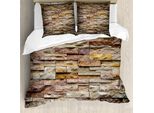 Abakuhaus Copripiumino In Marmo, Parete Urbana In Mattoni Ardesia, Antiacaro, Adatto A Chi Soffre Di Allergie, Con Federe, 200 Cm X 200 Cm - 80 X 80 Cm, Multicolore