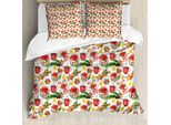 Abakuhaus Copripiumino Natalizio, Biscotti Retrò, Antiacaro, Adatto A Chi Soffre Di Allergie, Con Federe, 155 Cm X 220 Cm - 80 X 80 Cm, Multicolore