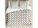 Abakuhaus Copripiumino Natalizio, Bacche Di Agrifoglio, Antiacaro, Adatto A Chi Soffre Di Allergie, Con Federe, 200 Cm X 200 Cm - 80 X 80 Cm, Rosso, Verde, Bianco