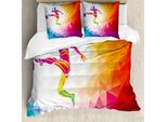 Abakuhaus Copripiumino Per Camera Teenager, Pallone Da Calcio, Antiacaro, Adatto A Chi Soffre Di Allergie, Con Federe, 155 Cm X 220 Cm - 80 X 80 Cm, Multicolore