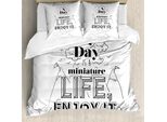 Abakuhaus Copripiumino Con Proverbio, Messaggio Positivo Sulla Vita, Antiacaro, Adatto A Chi Soffre Di Allergie, Con Federe, 200 Cm X 200 Cm - 80 X 80 Cm, Grigio Antracite Bianco