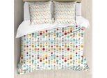Abakuhaus Copripiumino Astratto, Grandi Pois Colorati, Antiacaro, Adatto A Chi Soffre Di Allergie, Con Federe, 155 Cm X 220 Cm - 80 X 80 Cm, Multicolore