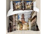Abakuhaus Copripiumino Europeo, Heidelberg Streets, Antiacaro, Adatto A Chi Soffre Di Allergie, Con Federe, 155 Cm X 220 Cm - 80 X 80 Cm, Multicolore