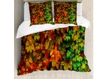 Abakuhaus Copripiumino, Leafage Vivid Colorato, Antiacaro, Adatto A Chi Soffre Di Allergie, Con Federe, 200 Cm X 200 Cm - 80 X 80 Cm, Multicolore