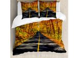 Abakuhaus Copripiumino Fallen, Agricultural Road Country, Antiacaro, Adatto A Chi Soffre Di Allergie, Con Federe, 155 Cm X 220 Cm - 80 X 80 Cm, Multicolore