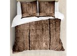 Abakuhaus Copripiumino Primitive Land, Cuore Su Legno, Antiacaro, Adatto A Chi Soffre Di Allergie, Con Federe, 200 Cm X 200 Cm - 80 X 80 Cm, Umber