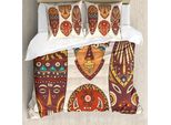 Abakuhaus Tiki Bar Copripiumino, Arte Popolare, Antiacaro, Adatto A Chi Soffre Di Allergie, Con Federe, 155 Cm X 220 Cm - 80 X 80 Cm, Multicolore