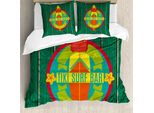 Abakuhaus Tiki Bar Copripiumino, Surf Bar Vacanze, Antiacaro Adatto A Chi Soffre Di Allergie Con Federe, 155 Cm X 220 Cm - 80 X 80 Cm, Multicolore