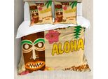 Abakuhaus Tiki Bar Copripiumino, Alt Drink, Antiacaro, Adatto A Chi Soffre Di Allergie, Con Federe, 155 Cm X 220 Cm - 80 X 80 Cm, Multicolore