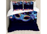 Abakuhaus Venezia Copripiumino, Blu Intenso Carnevale, Antiacaro, Adatto A Chi Soffre Di Allergie, Con Federe, 200 Cm X 200 Cm - 80 X 80 Cm, Multicolore
