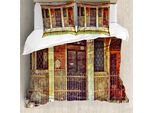 Abakuhaus Venezia Copripiumino, Im Alter Von Edificio Italiano, Antiacaro Adatto A Chi Soffre Di Allergie Con Federe, 200 Cm X 200 Cm - 80 X 80 Cm, Arancione, Marrone, Verde