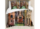 Abakuhaus Venezia Copripiumino, Strade Famose Sull'acqua, Antiacaro Adatto A Chi Soffre Di Allergie Con Federe, 155 Cm X 220 Cm - 80 X 80 Cm, Multicolore