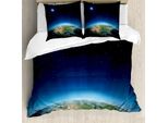 Abakuhaus Copripiumino, Nord America Galaxy, Antiacaro, Adatto A Chi Soffre Di Allergie, Con Federe, 200 Cm X 200 Cm - 80 X 80 Cm, Indaco, Azzurro, Verde