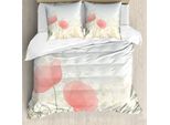 Abakuhaus Copripiumino Pastello, Wilder Mohn Blooms Rural, Antiacaro, Adatto A Chi Soffre Di Allergie, Con Federe, 200 Cm X 200 Cm - 80 X 80 Cm, Multicolore