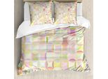 Abakuhaus Copripiumino Pastello, Pois Retrò Funky, Antiacaro, Adatto A Chi Soffre Di Allergie, Con Federe, 200 Cm X 200 Cm - 80 X 80 Cm, Multicolore