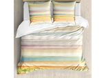 Abakuhaus Copripiumino Pastello, Arte Acquerello A Righe, Antiacaro, Adatto A Chi Soffre Di Allergie, Con Federe, 200 Cm X 200 Cm - 80 X 80 Cm, Multicolore