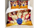 Abakuhaus Copripiumino Bowling Party, Moment Crash, Antiacaro, Adatto A Chi Soffre Di Allergie, Con Federe, 155 Cm X 220 Cm - 80 X 80 Cm, Multicolore