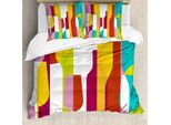 Abakuhaus Copripiumino, Motivo Colorato Drink, Antiacaro, Adatto A Chi Soffre Di Allergie, Con Federe, 155 Cm X 220 Cm - 80 X 80 Cm, Multicolore
