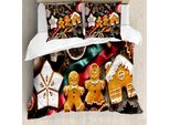 Abakuhaus Copripiumino Lebkuchenmann, Biscuits Rustic, Antiacaro, Adatto A Chi Soffre Di Allergie, Con Federe, 200 Cm X 200 Cm - 80 X 80 Cm, Multicolore