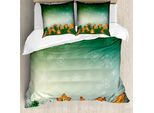 Abakuhaus Copripiumino Lebkuchenmann, Biscotti Di Natale, Antiacaro, Adatto A Chi Soffre Di Allergie, Con Federe, 155 Cm X 220 Cm - 80 X 80 Cm, Verde Marrone Chiaro