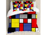 Abakuhaus Copripiumino Artistico, Design Pop Colorato, Antiacaro, Adatto A Chi Soffre Di Allergie, Con Federe, 200 Cm X 200 Cm - 80 X 80 Cm, Multicolore