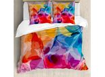 Abakuhaus Copripiumino Artistico, Grandi Petali, Antiacaro, Adatto A Chi Soffre Di Allergie, Con Federe, 155 Cm X 220 Cm - 80 X 80 Cm, Multicolore
