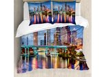 Abakuhaus Copripiumino, Hillsborough River Usa, Antiacaro, Adatto A Chi Soffre Di Allergie, Con Federe, 155 Cm X 220 Cm - 80 X 80 Cm, Multicolore