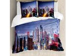 Abakuhaus Copripiumino, Nacht Dubai Tourist, Antiacaro, Adatto A Chi Soffre Di Allergie, Con Federe, 155 Cm X 220 Cm - 80 X 80 Cm, Multicolore