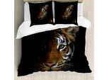 Abakuhaus Copripiumino Tiger, Re Delle Sundarbans, Antiacaro, Adatto A Chi Soffre Di Allergie, Con Federe, 200 Cm X 200 Cm - 80 X 80 Cm, Arancione Scuro E Nero