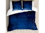 Abakuhaus Copripiumino, Snowy Winter Wonderland, Antiacaro, Adatto A Chi Soffre Di Allergie, Con Federe, 200 Cm X 200 Cm - 80 X 80 Cm, Blu Indaco