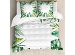 Abakuhaus Set Copripiumino Per Letto Matrimoniale, Motivo Giungla, Antiacaro, Adatto A Chi Soffre Di Allergie, Con Federe, Verde Felce