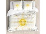 Abakuhaus Copripiumino Kompass, Attrezzatura Da Vela Vintage, Antiacaro, Adatto A Chi Soffre Di Allergie, Con Federe, 155 Cm X 220 Cm - 80 X 80 Cm, Giallo