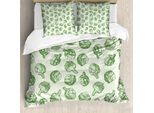 Abakuhaus Copripiumino Artichoke, Verde E Alimenti Freschi, Antiacaro, Adatto A Chi Soffre Di Allergie, Con Federe, 155 Cm X 220 Cm - 80 X 80 Cm, Fern Green