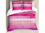 Abakuhaus Copripiumino Rosa Shocking, Motivo Vibrant, Antiacaro, Adatto A Chi Soffre Di Allergie, Con Federe, 200 Cm X 200 Cm - 80 X 80 Cm, Rosa Secca Rosa Pallido