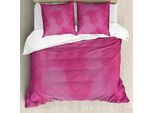 Abakuhaus Copripiumino Rosa Shocking, Mottled Vibrant, Antiacaro, Adatto A Chi Soffre Di Allergie, Con Federe, 155 Cm X 220 Cm - 80 X 80 Cm, Rosa Shocking