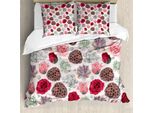 Abakuhaus Set Copripiumino Succoso Per Letti Matrimoniali, Lotus-Topf-Rosen-Agave, Antiacaro, Adatto A Chi Soffre Di Allergie, Con Federe, Multicolore