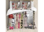 Abakuhaus Tacchi E Abiti Copripiumino, Stile Vintage, Antiacaro, Adatto A Chi Soffre Di Allergie, Con Federe, 200 Cm X 200 Cm - 80 X 80 Cm, Multicolore
