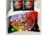 Abakuhaus Popstar-Party Copripiumino, Vivid Disco-Kugel, Antiacaro, Adatto A Chi Soffre Di Allergie, Con Federe, 200 Cm X 200 Cm - 80 X 80 Cm, Multicolore