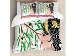 Copripiumino Abakuhaus Retro, Profilo Aphrodite, Antiacaro, Adatto A Chi Soffre Di Allergie, Con Federe, 155 Cm X 220 Cm - 80 X 80 Cm, Multicolore