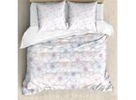 Abakuhaus Copripiumino WindröSchen, Pastell Petals, Antiacaro, Adatto A Chi Soffre Di Allergie, Con Federe, 155 Cm X 220 Cm - 80 X 80 Cm, Rosa Essiccata-Blu Ardesia